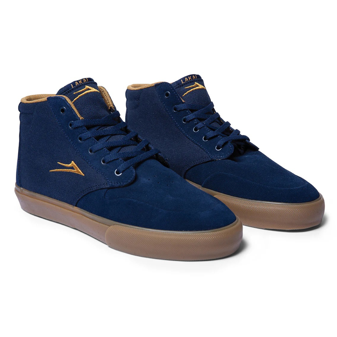 Riley 3 High - Navy/Gum Suede