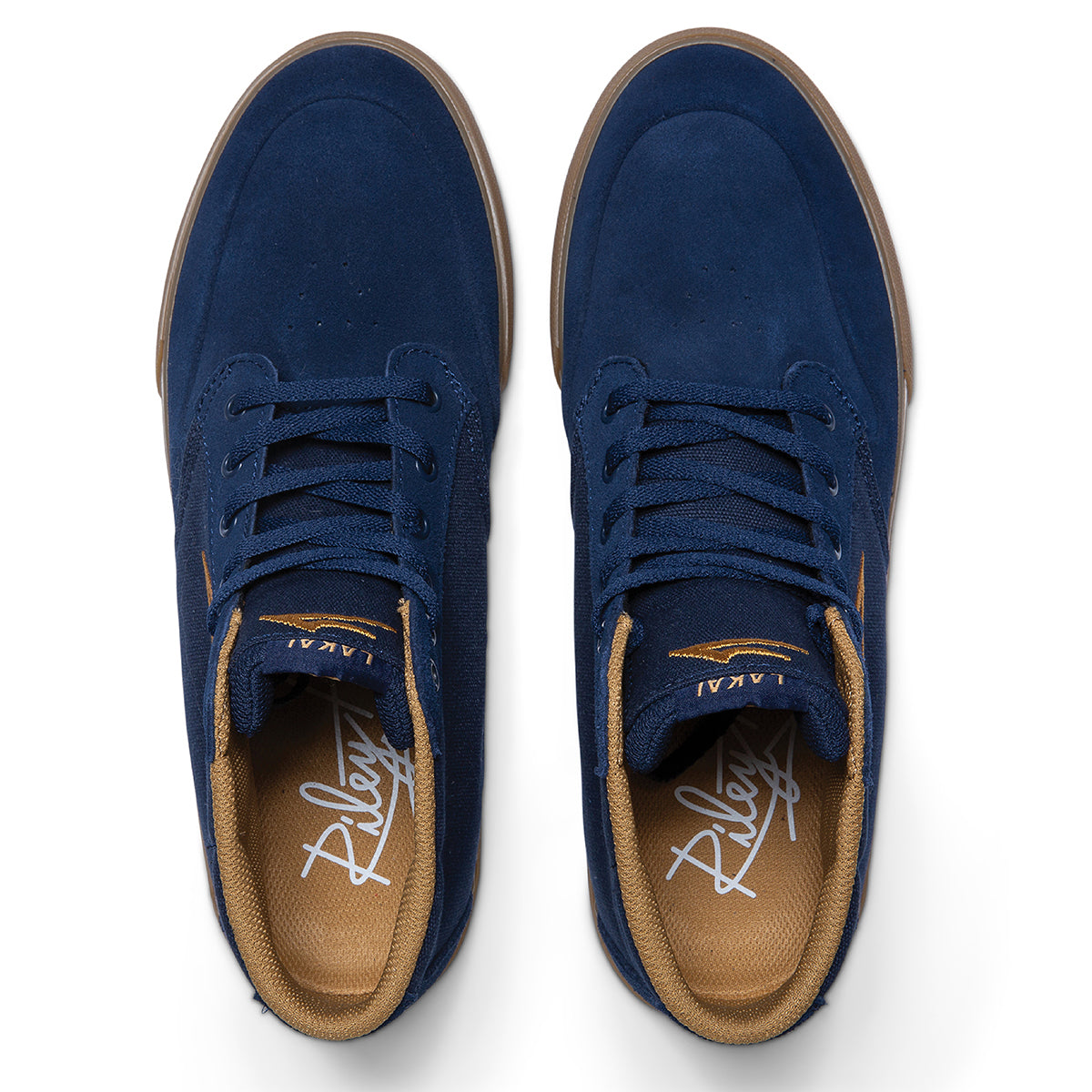 Riley 3 High - Navy/Gum Suede